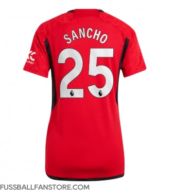 Manchester United Jadon Sancho #25 Replik Heimtrikot Damen 2023-24 Kurzarm